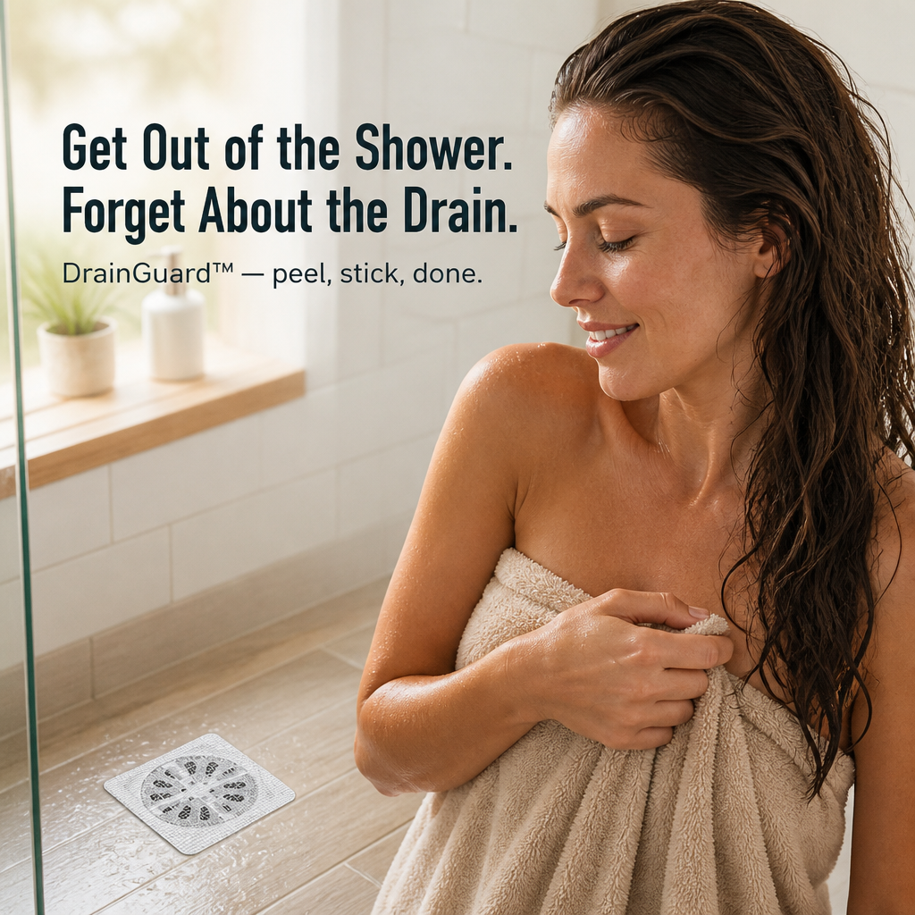 DrainGuard™ — Stop Hair Clogs Before They Wreck Your Shower Drain