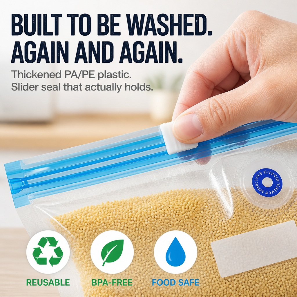 FreshSeal Pro™ — Keep Meat And Berries Fresh 5x Longer With One-Button Vacuum Bags