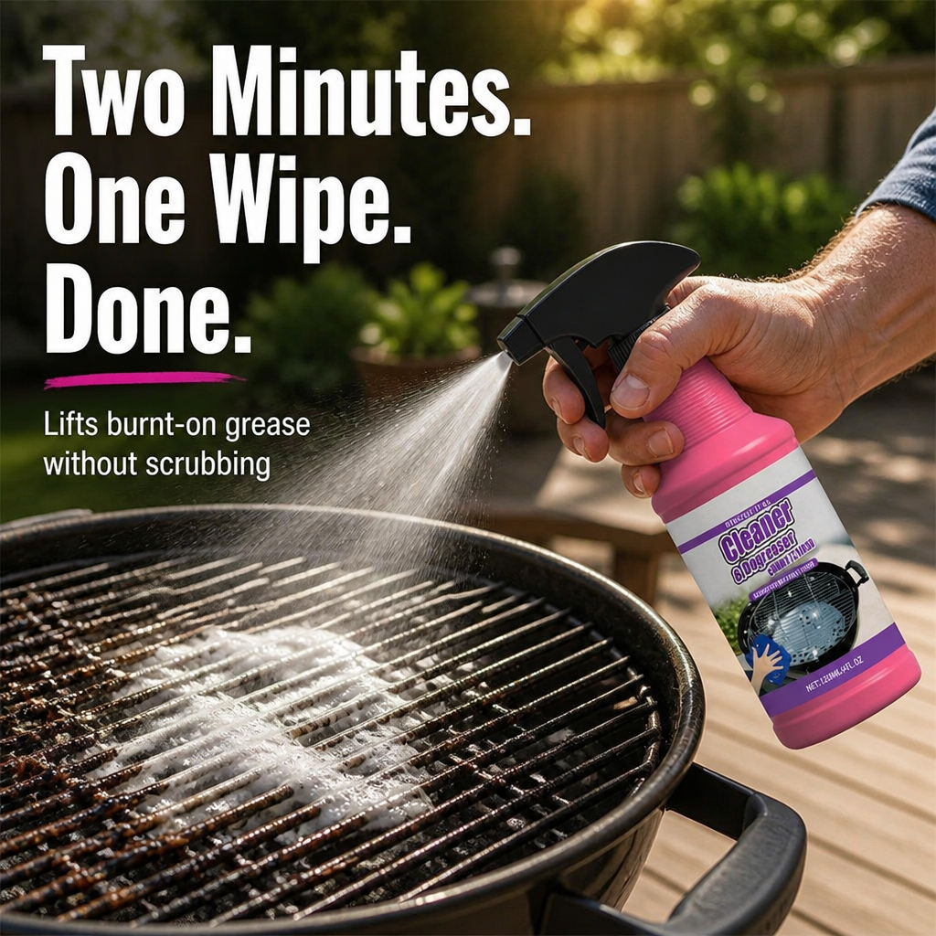 FlameForce Grill Cleaner and Degreaser Spray for Burnt Grease