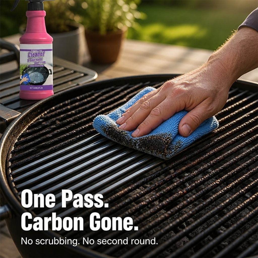 FlameForce Grill Cleaner and Degreaser Spray for Burnt Grease
