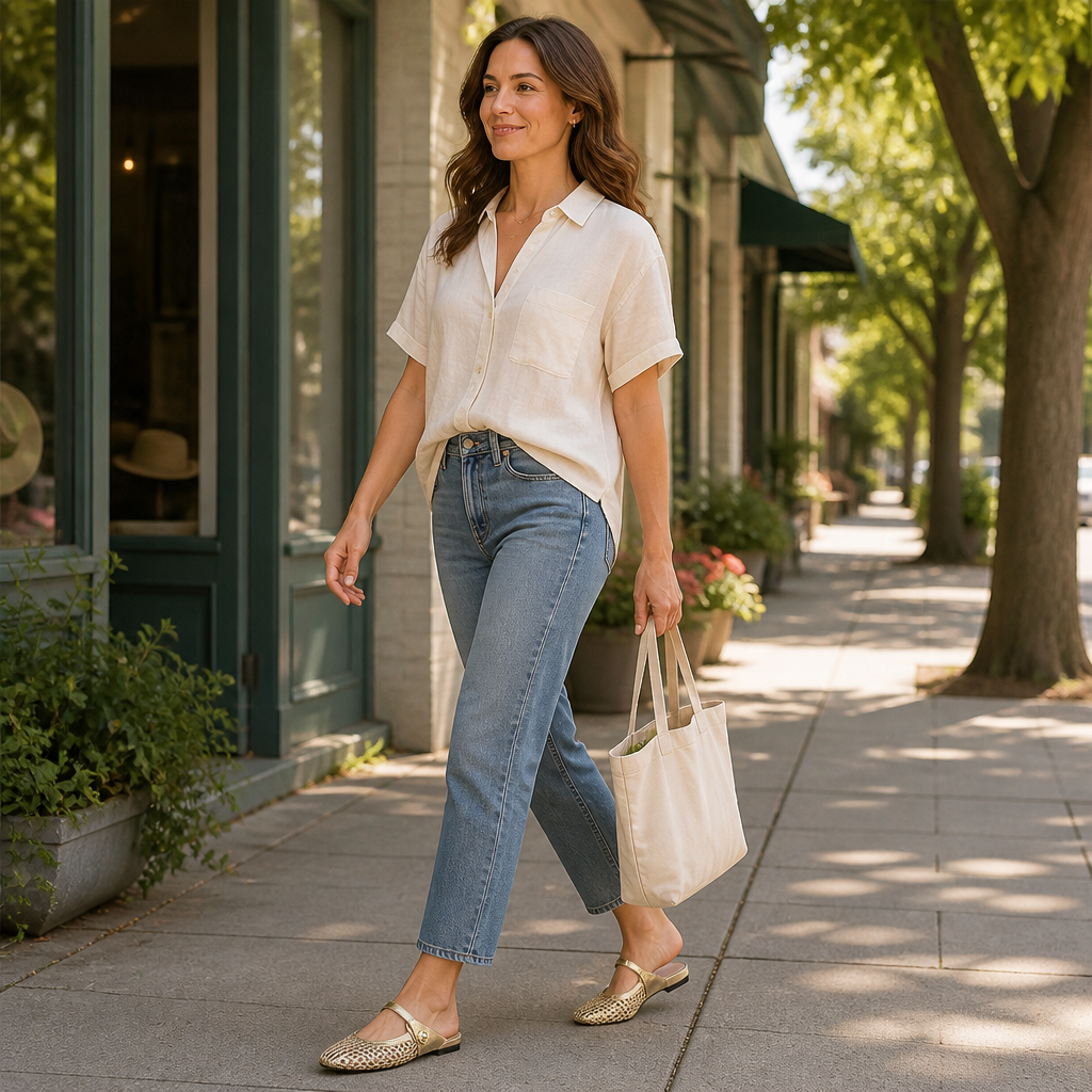 BreezeStep™ – Hand-Woven Square-Toe Mary Jane Mules