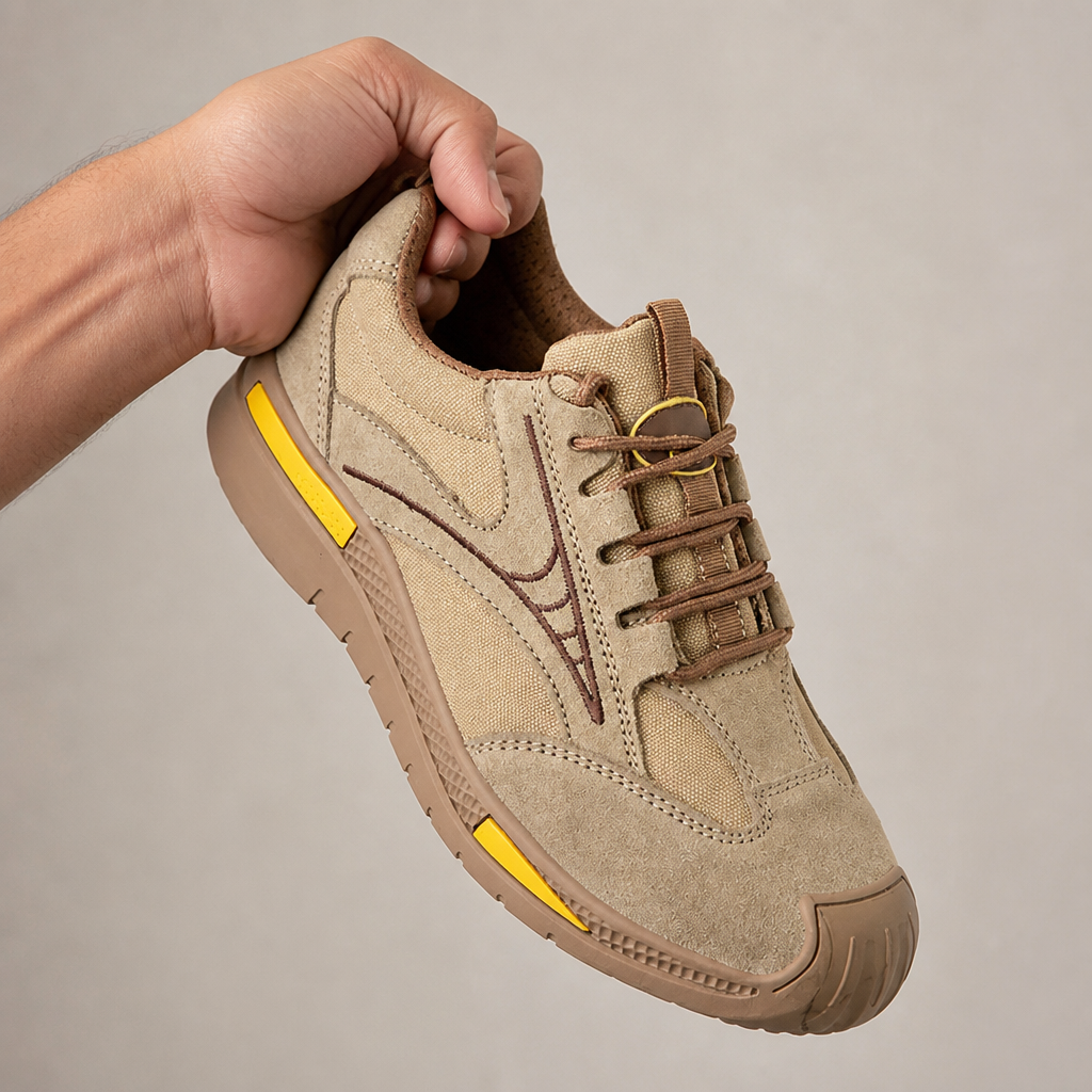 FortressStride™ – Breathable Steel-Toe Work Shoes with Kevlar Puncture-Proof Midsole