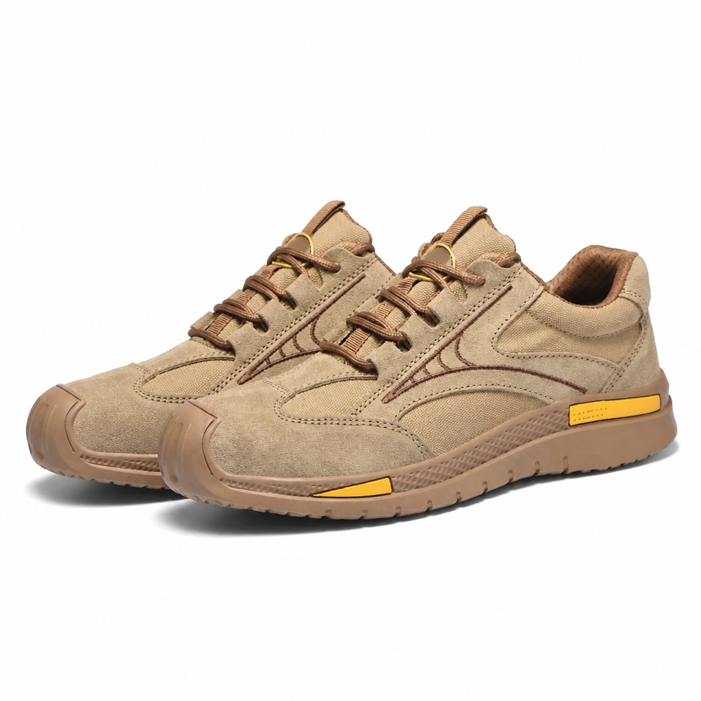 FortressStride™ – Breathable Steel-Toe Work Shoes with Kevlar Puncture-Proof Midsole