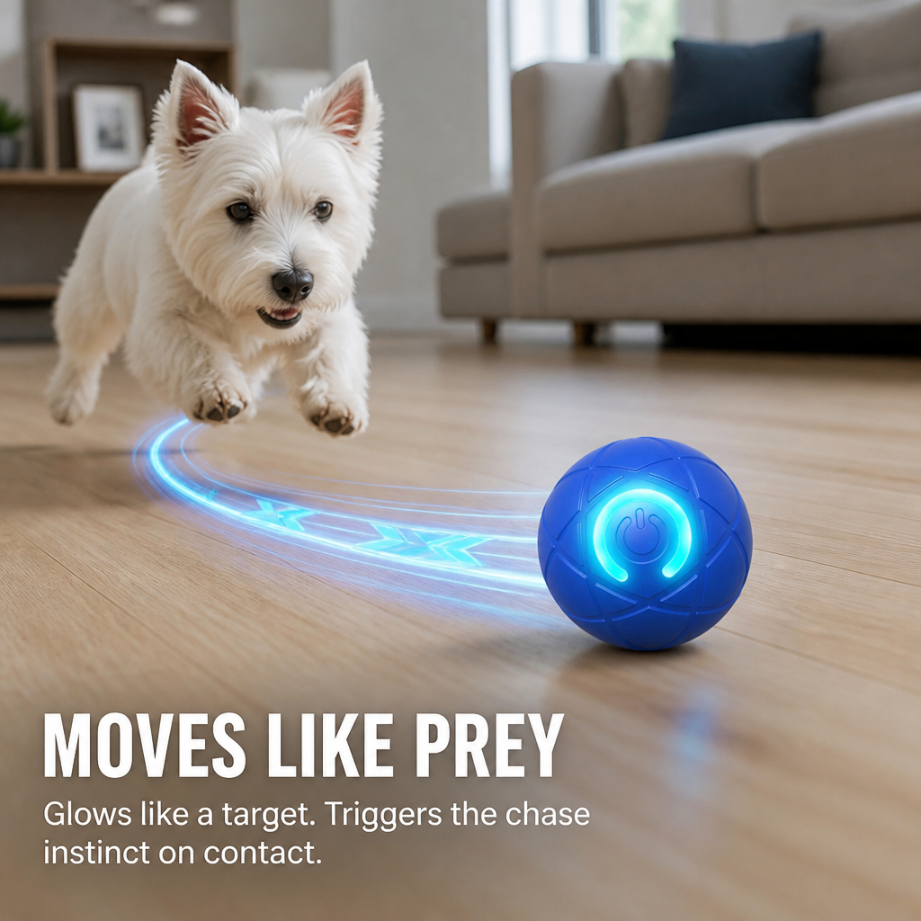 DashRoll Interactive Self-Bouncing Dog Ball Toy