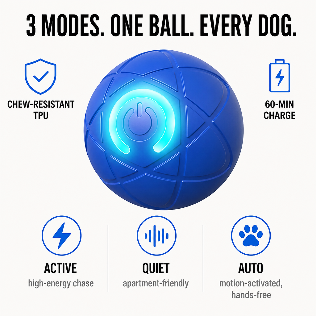 DashRoll Interactive Self-Bouncing Dog Ball Toy