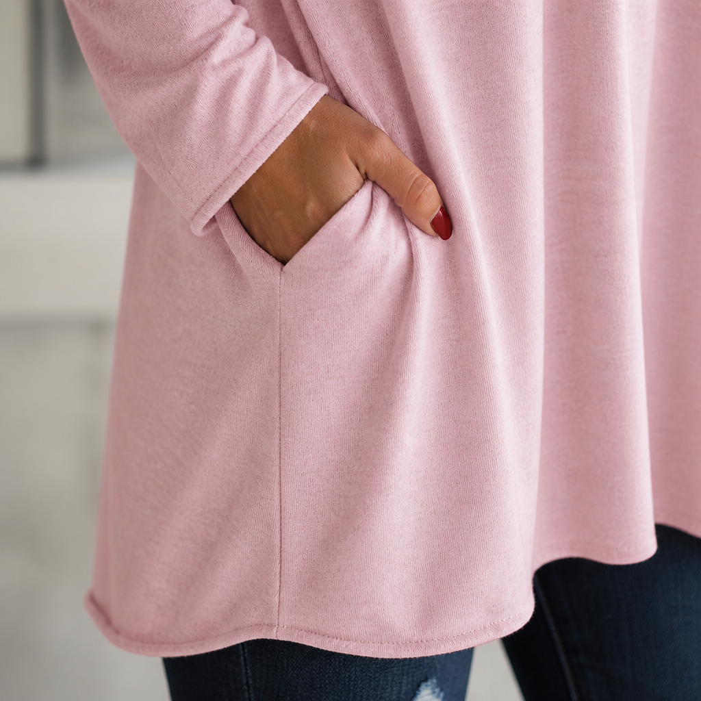 ElevéaComfort™ – Relaxed Oversized Tunic with Side Pockets