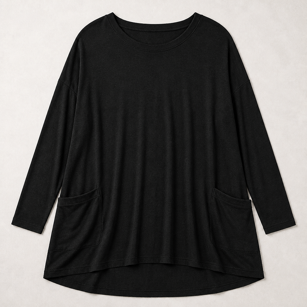 ElevéaComfort™ – Relaxed Oversized Tunic with Side Pockets