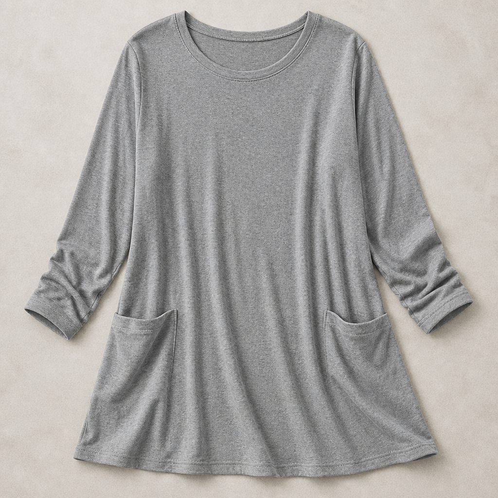 ElevéaComfort™ – Relaxed Oversized Tunic with Side Pockets