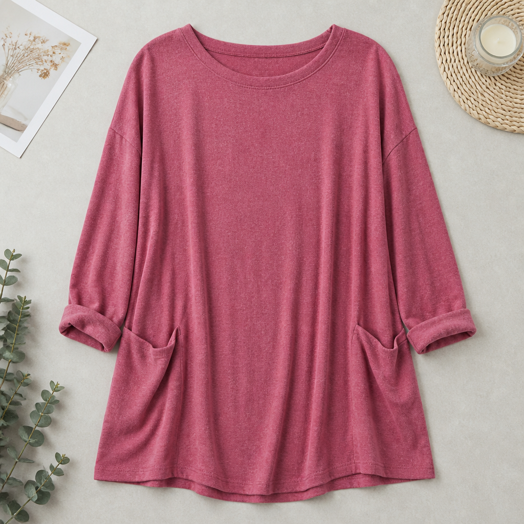 ElevéaComfort™ – Relaxed Oversized Tunic with Side Pockets