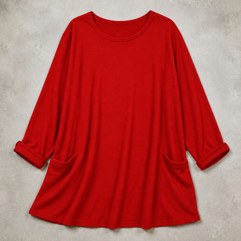 ElevéaComfort™ – Relaxed Oversized Tunic with Side Pockets