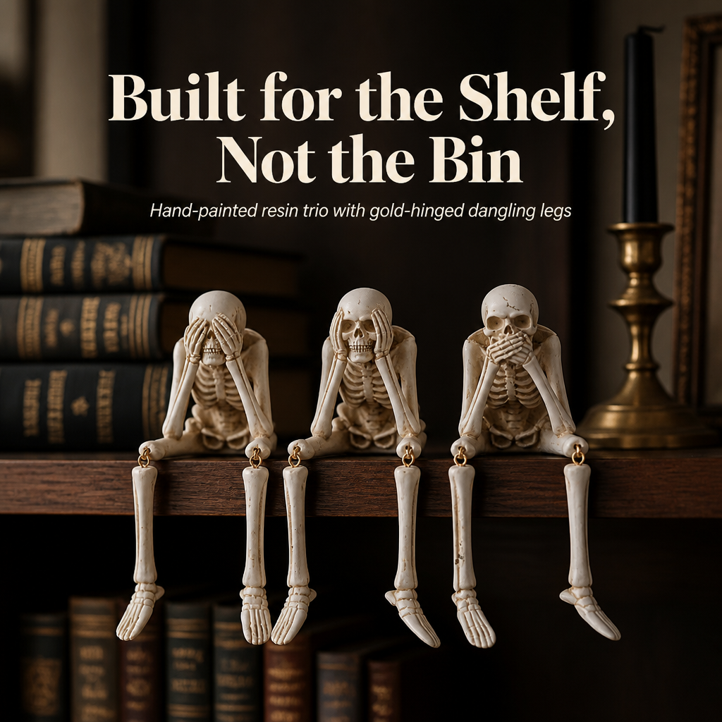 ChuckLuxe — Style Your Shelf With the Dangling-Leg Skeleton Trio Everyone Asks About | Set of 3