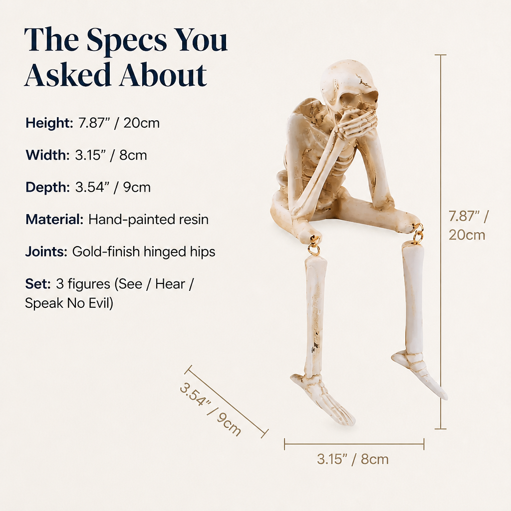 ChuckLuxe — Style Your Shelf With the Dangling-Leg Skeleton Trio Everyone Asks About | Set of 3