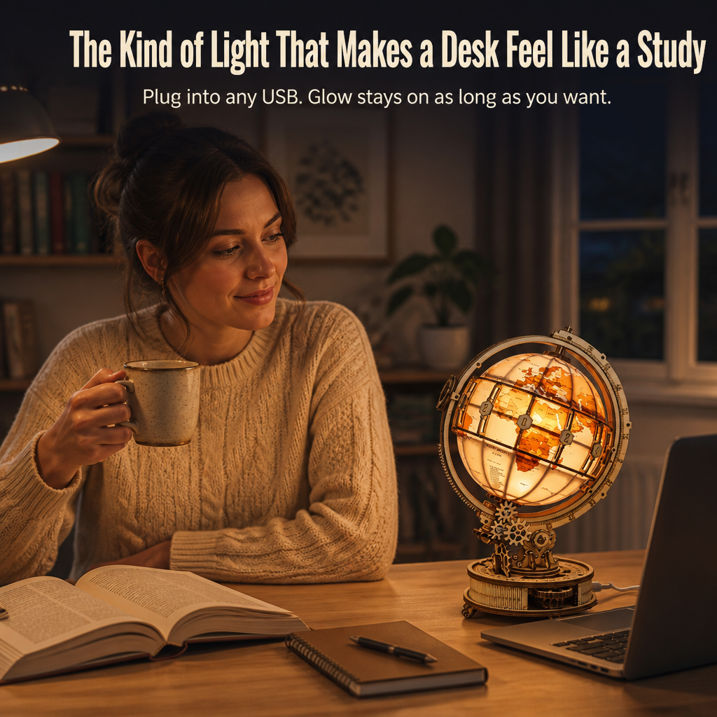 LumoraSphere™ — Snap Together a Glowing Wooden Globe That Doubles as Decor