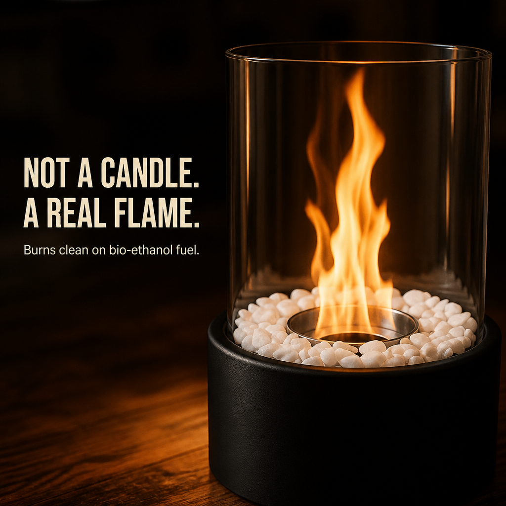 GlideCore™ — Turn Any Table Into a Cozy Real-Flame Centerpiece in 10 Seconds