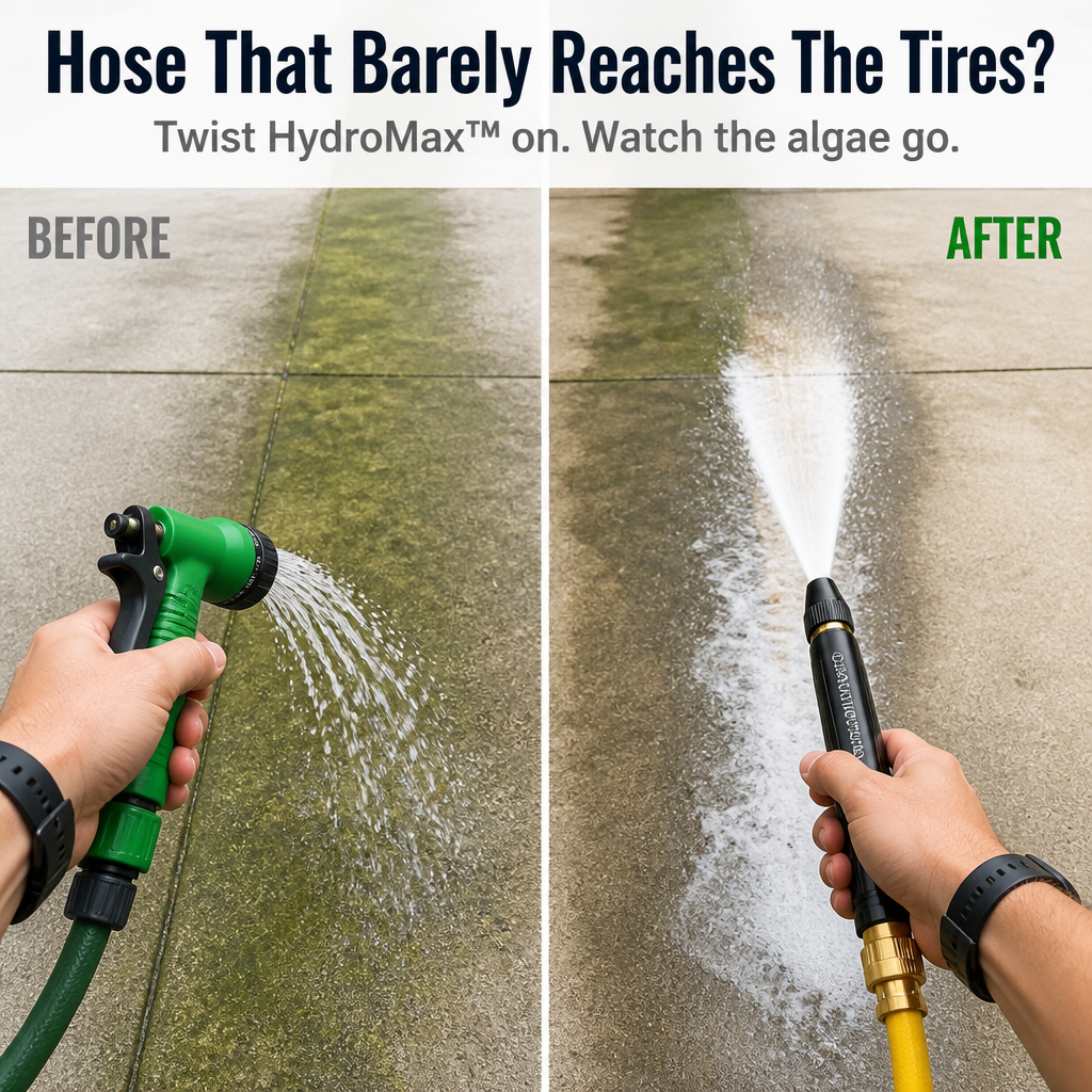 HydroMax™ — Turn Your Garden Hose Into a Driveway-Blasting Power Cannon