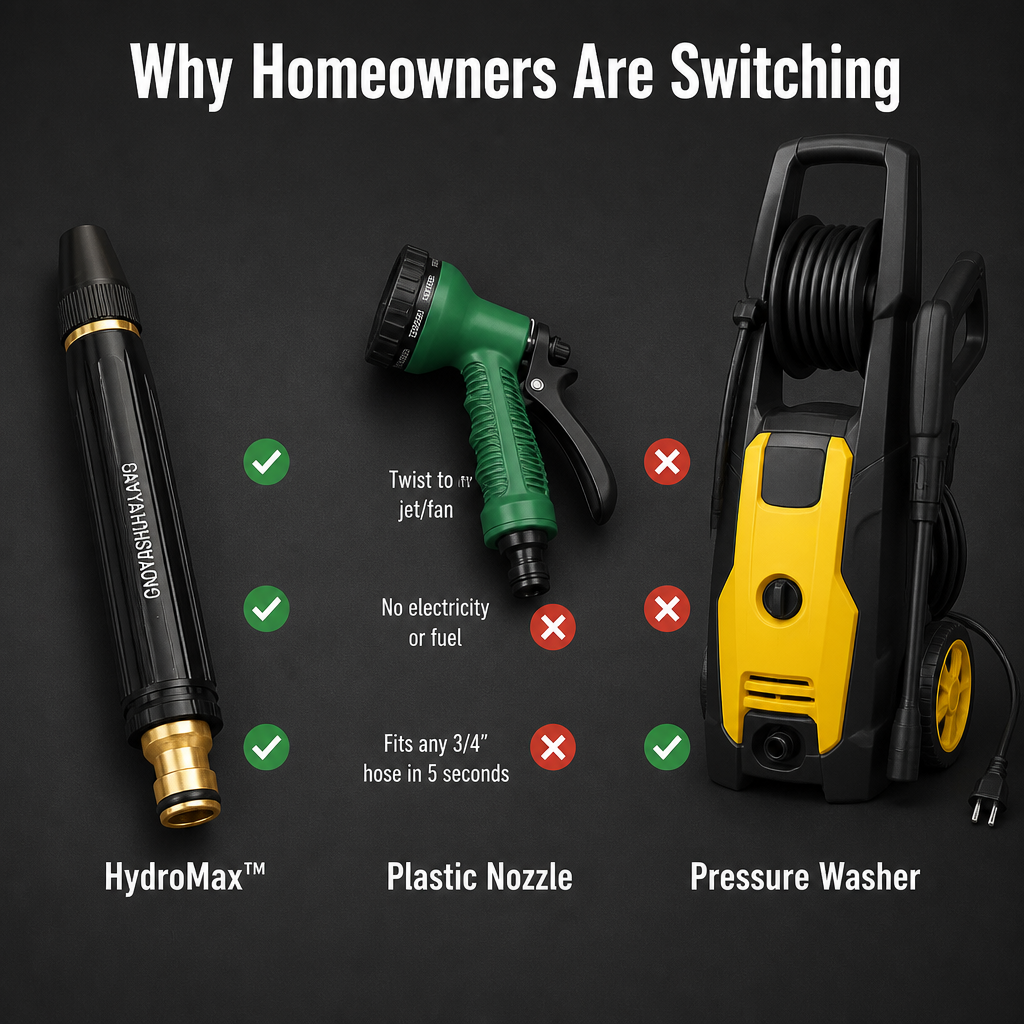 HydroMax™ — Turn Your Garden Hose Into a Driveway-Blasting Power Cannon