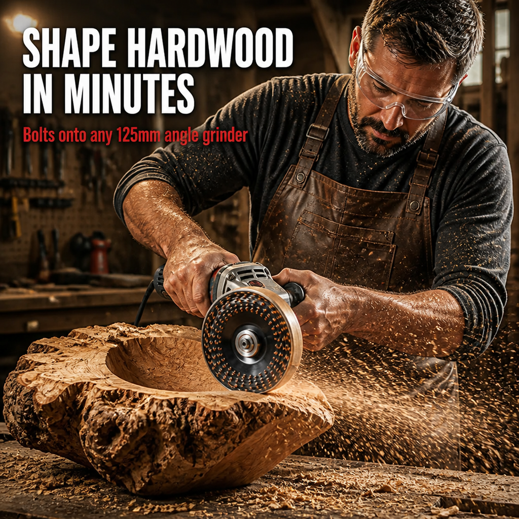 Glidara™ — Shape, Carve & Smooth Hardwood In Minutes With Any 125mm Angle Grinder