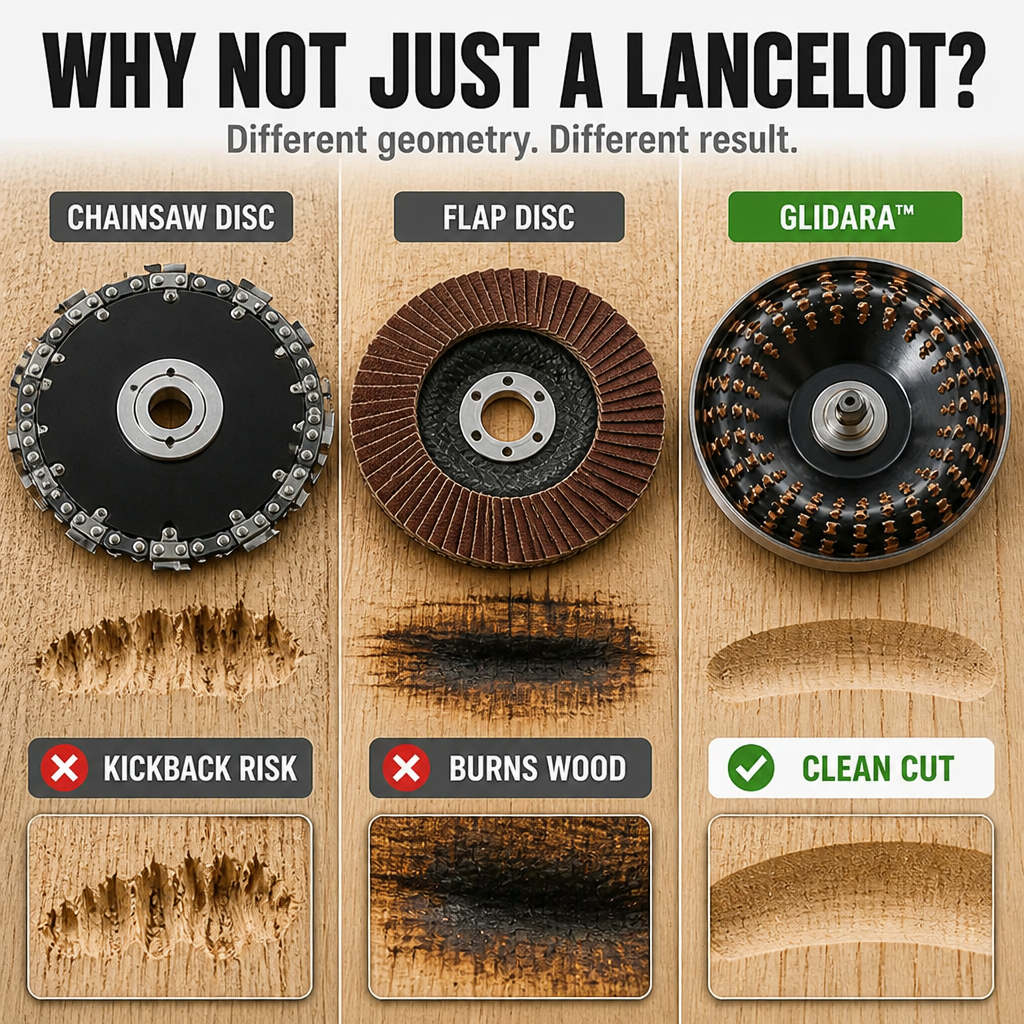 Glidara™ — Shape, Carve & Smooth Hardwood In Minutes With Any 125mm Angle Grinder