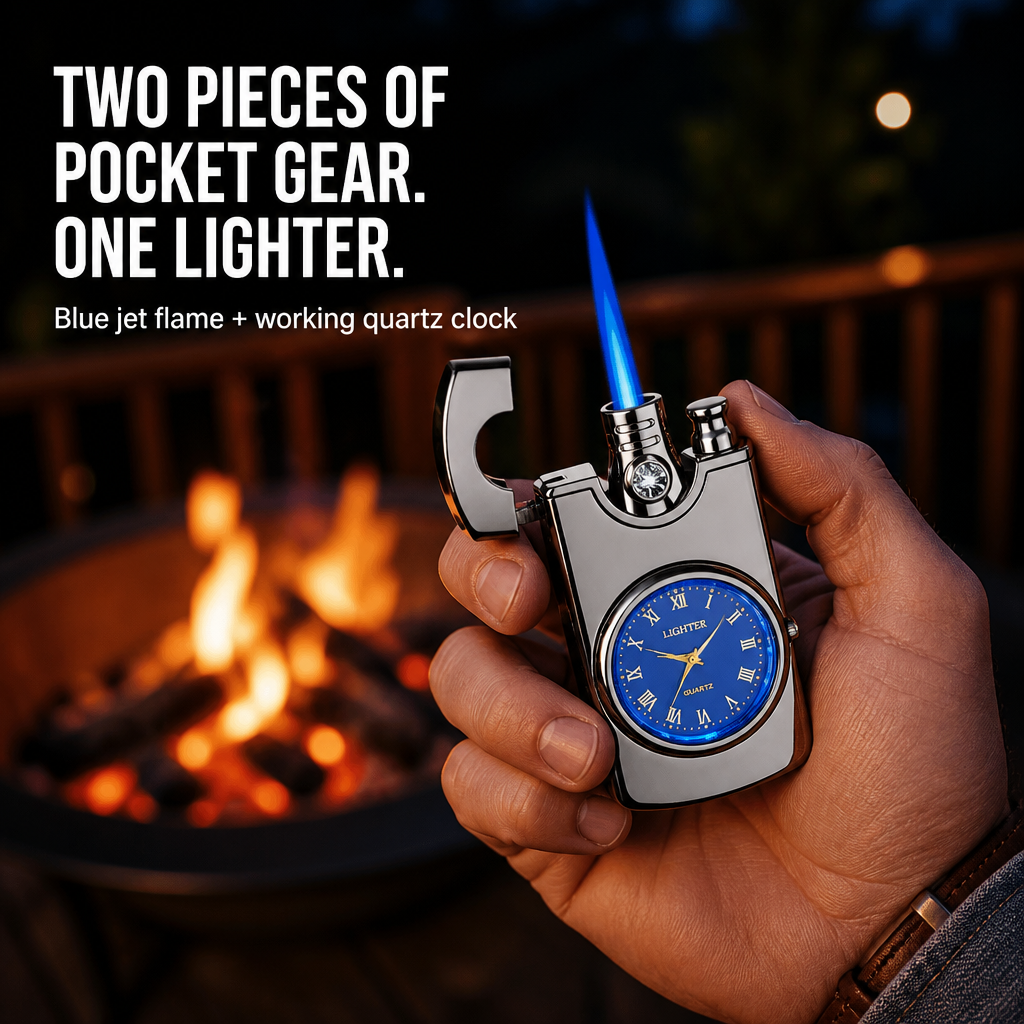 IgniteXcel™ — Spark a Blue Torch Flame and Check the Time in One Hand