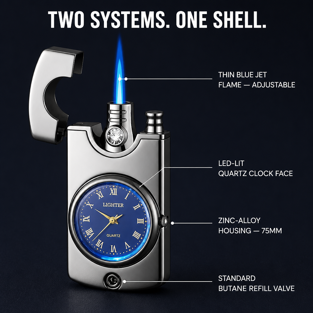 IgniteXcel™ — Spark a Blue Torch Flame and Check the Time in One Hand