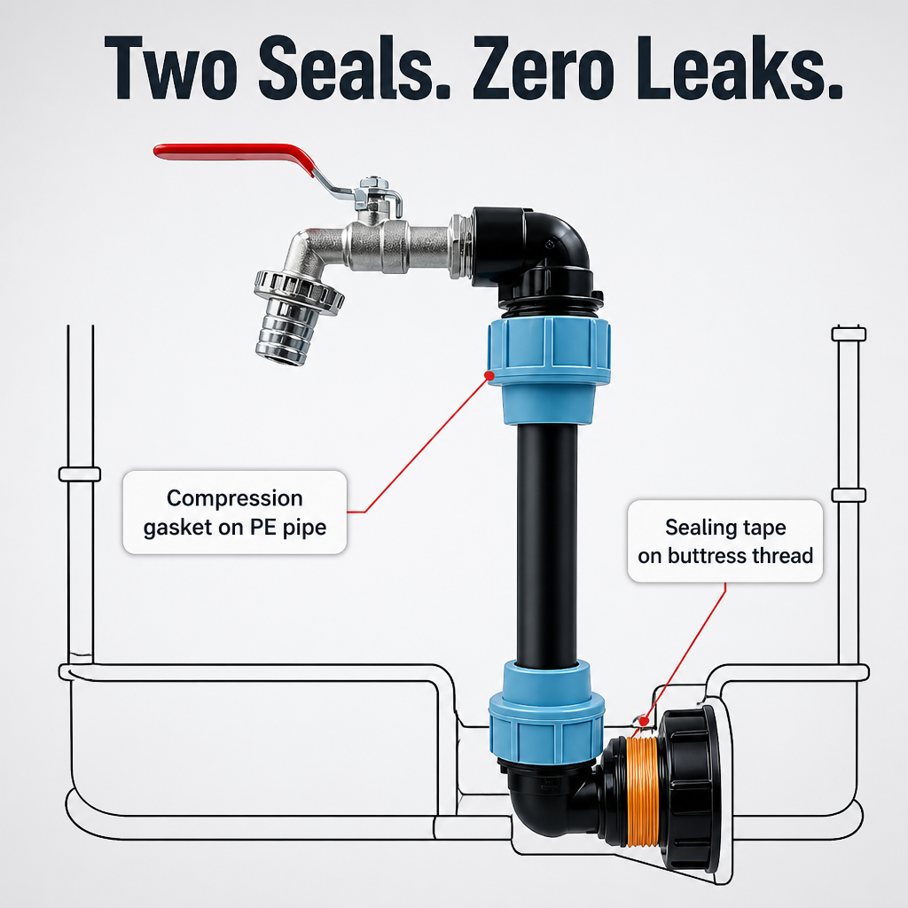 HydroMaster™ — Replace Your Cracked IBC Tap and Seal the Drips for Good