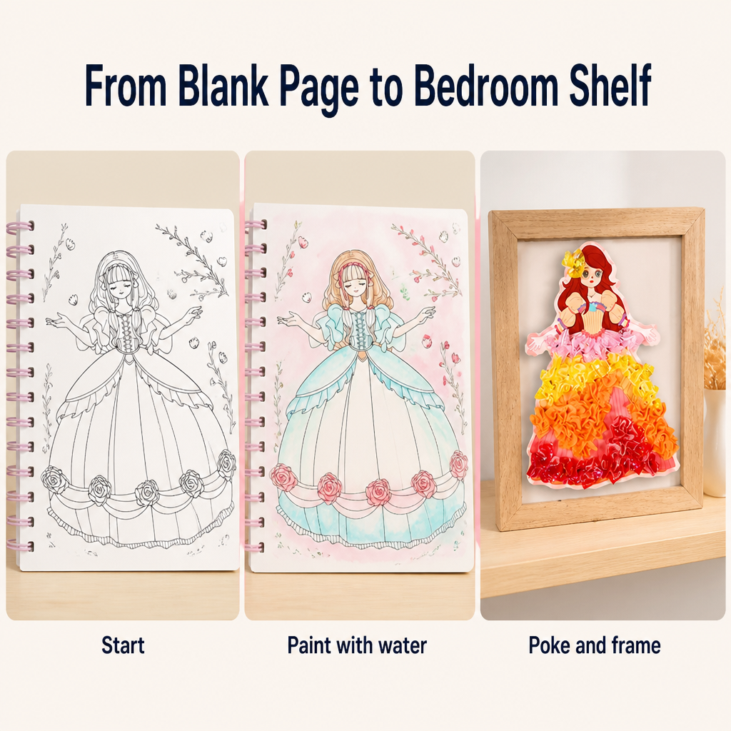 FashionFable™ — Paint, Poke, and Frame the Princess She'll Actually Finish