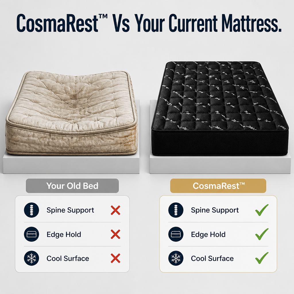CosmaRest™ — End Morning Back Pain and Sleep Cool Through the Night