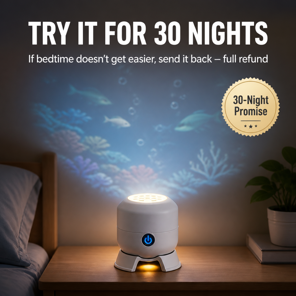 AquaSerene™ — Lull Restless Kids To Sleep With Slow-Rotating Ocean Light