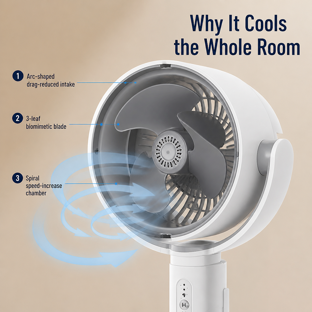 BreezeCraft™ — Cool Your Whole Bedroom Quietly From a Single USB Port
