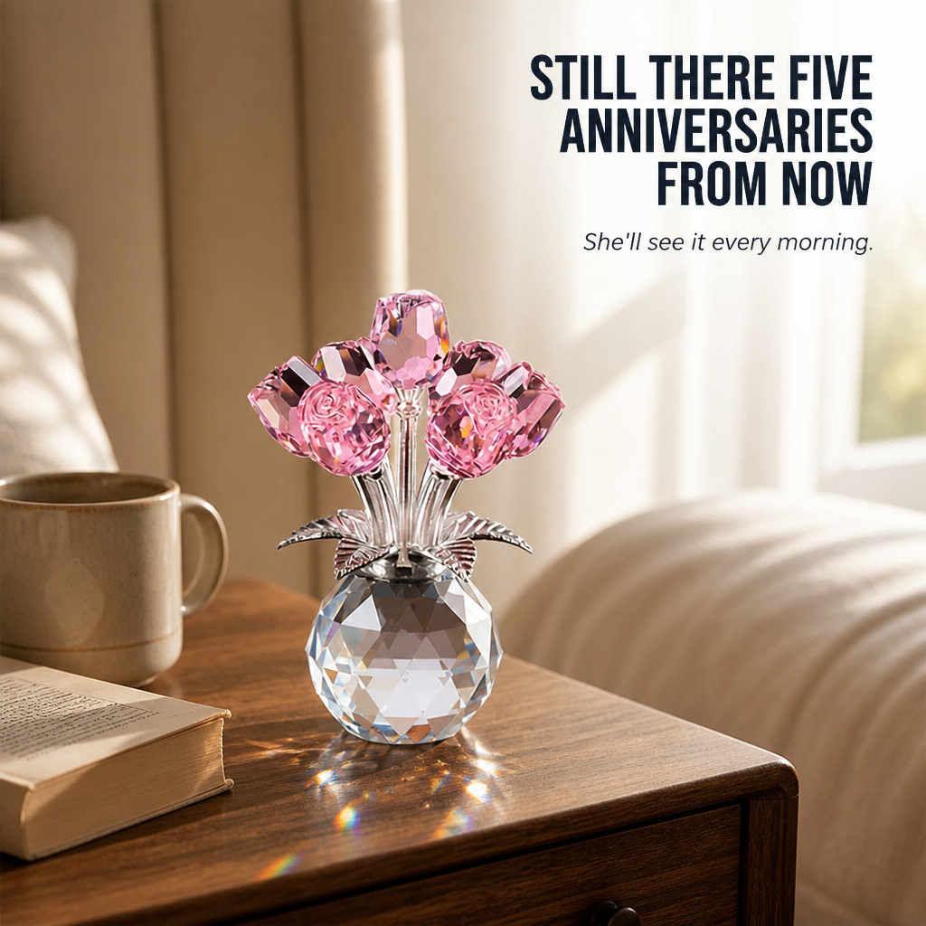 LuminRose™ — Surprise Her With Hand-Faceted Roses That Never Wilt