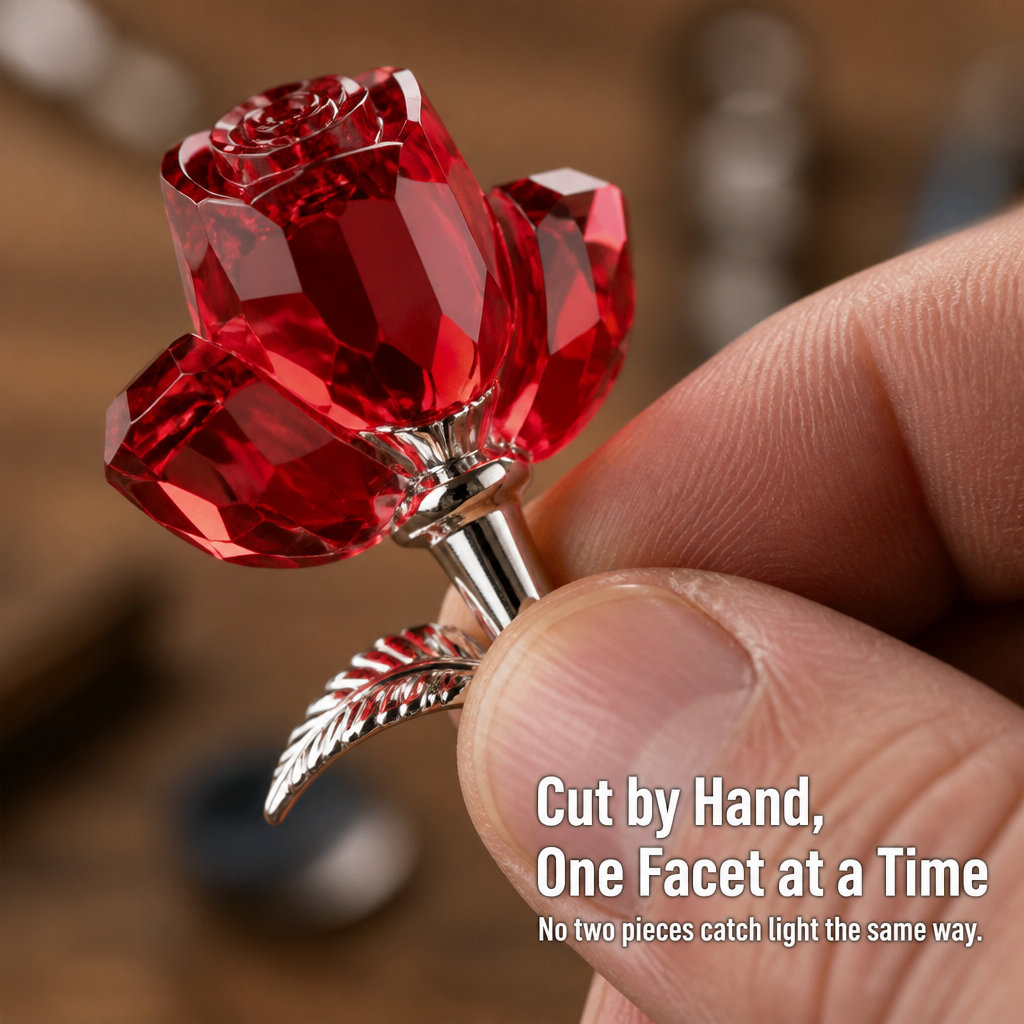 LuminRose™ — Surprise Her With Hand-Faceted Roses That Never Wilt