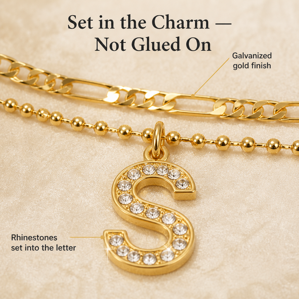 LuminaGleam™ — Stack Your Initial in Gold That Outlasts the Summer