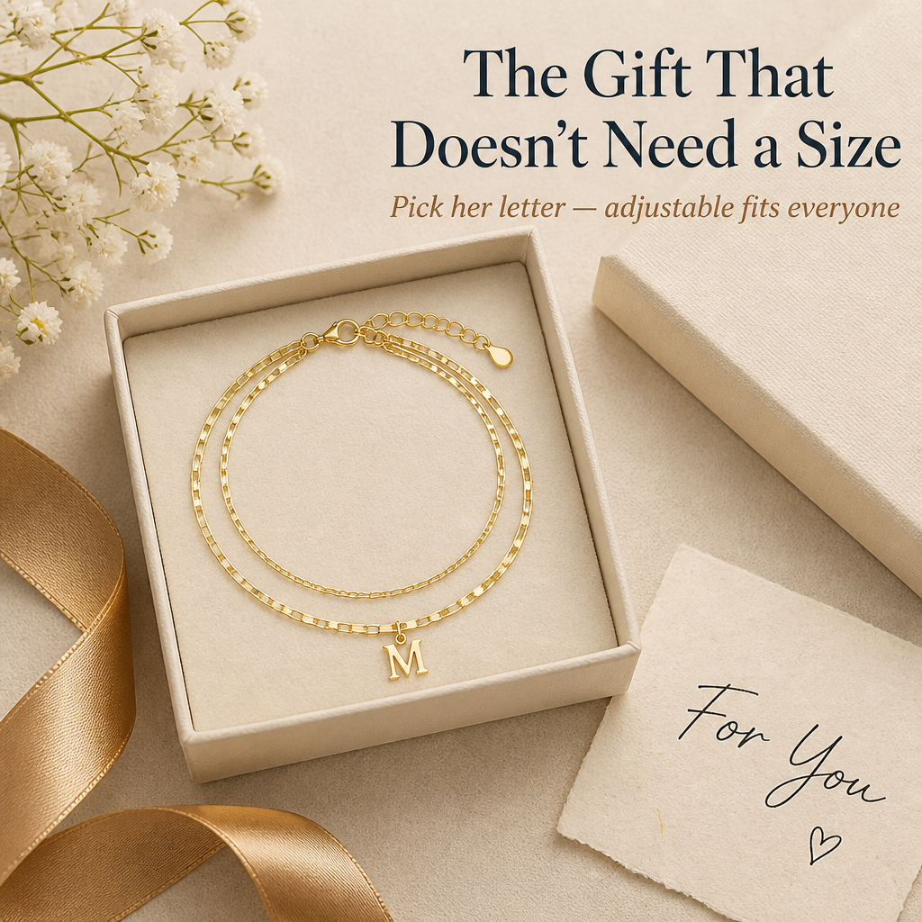 LuminaGleam™ — Stack Your Initial in Gold That Outlasts the Summer