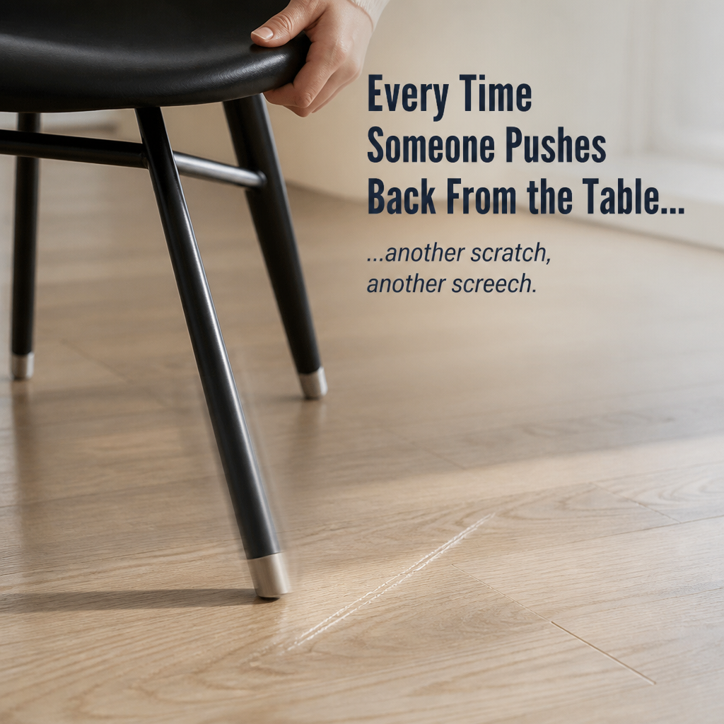 FlexGuard™ — Silence Screeching Chair Legs and Stop Floor Scratches in 60 Seconds | Cut-to-Fit Wrap