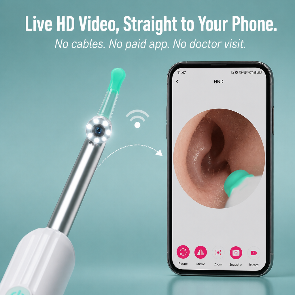 ClearWave™ — See Inside Your Ear and Pull Wax Out Without Pushing It Deeper