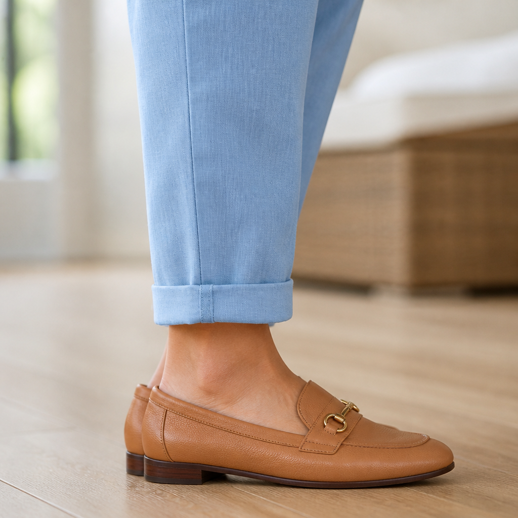 BellaSilk™ – Relaxed Cotton-Linen Tapered Pants with Drawstring Waist