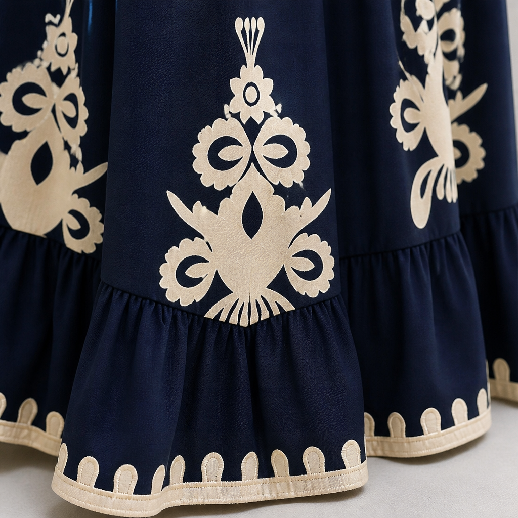 FlexiFit™ – Flowy Boho Print Midi Dress with Tiered Hem