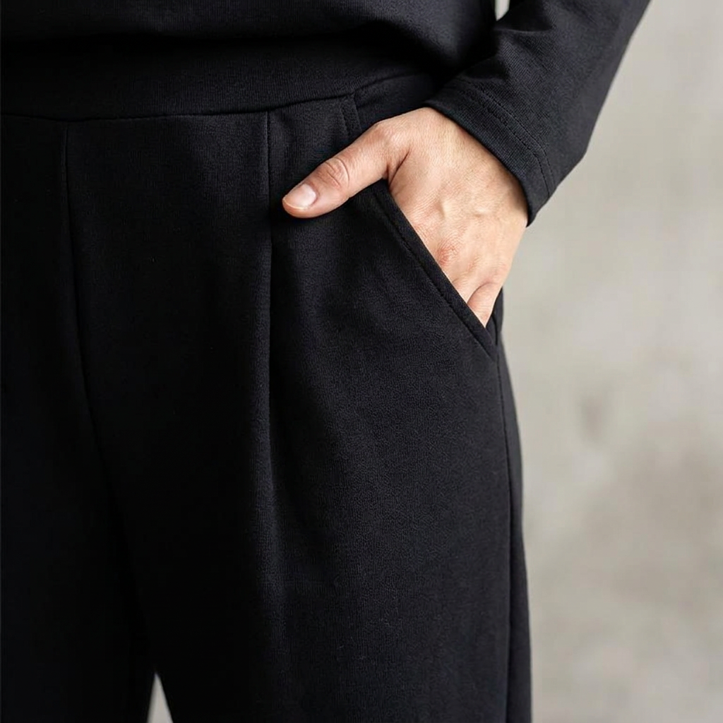 LuminaEase™ – Relaxed Boat-Neck Top & Tapered Pant Set