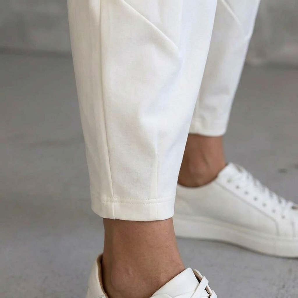 LuminaEase™ – Relaxed Boat-Neck Top & Tapered Pant Set