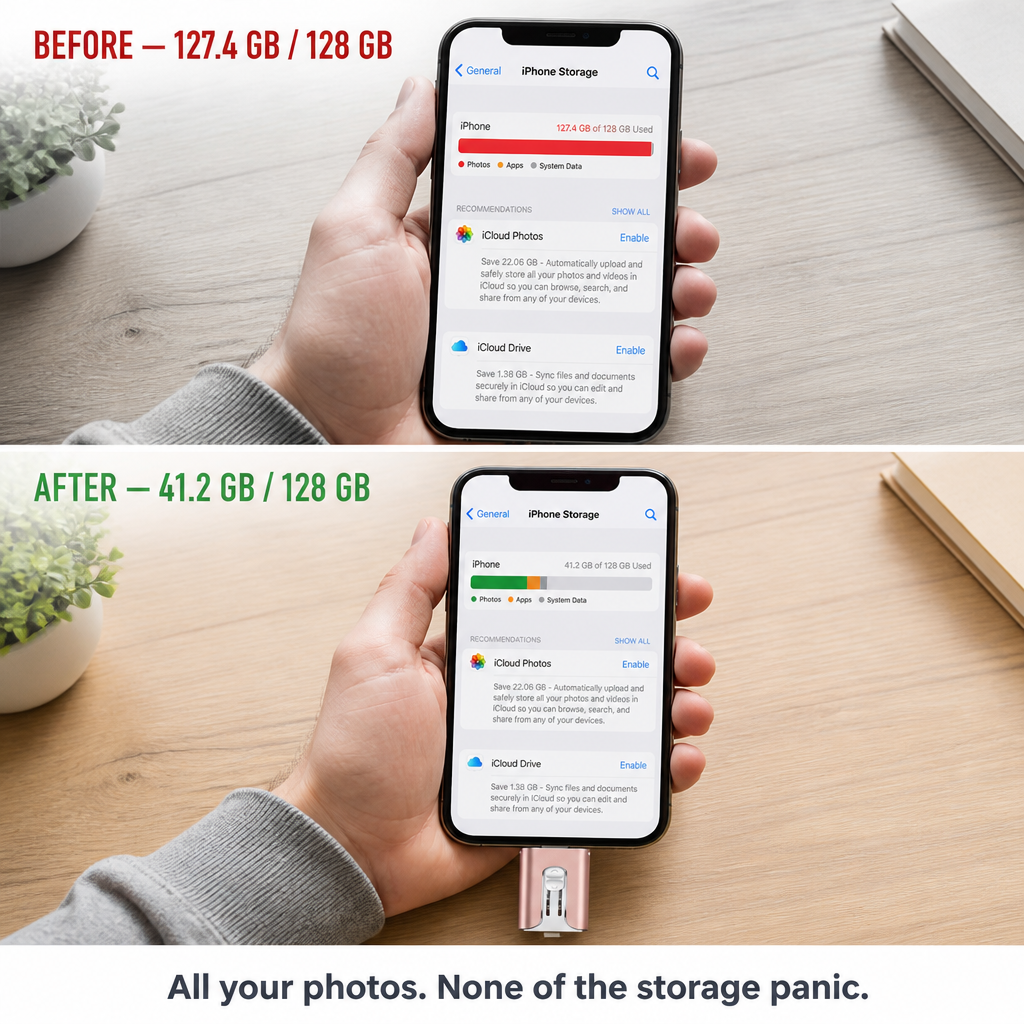 FlashMate™ — Stop Deleting Photos Just to Make Room for New Ones