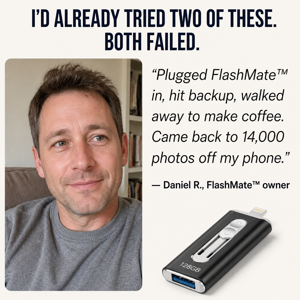 FlashMate™ — Stop Deleting Photos Just to Make Room for New Ones