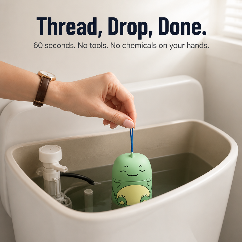 AquaPure™ — Cleans Every Flush for 60 Days, No Blue Stains, No Scrubbing