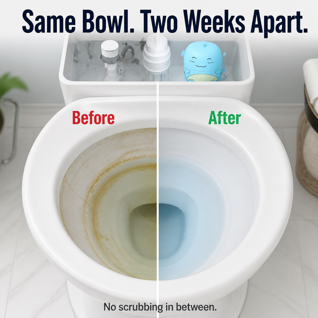 AquaPure™ — Cleans Every Flush for 60 Days, No Blue Stains, No Scrubbing