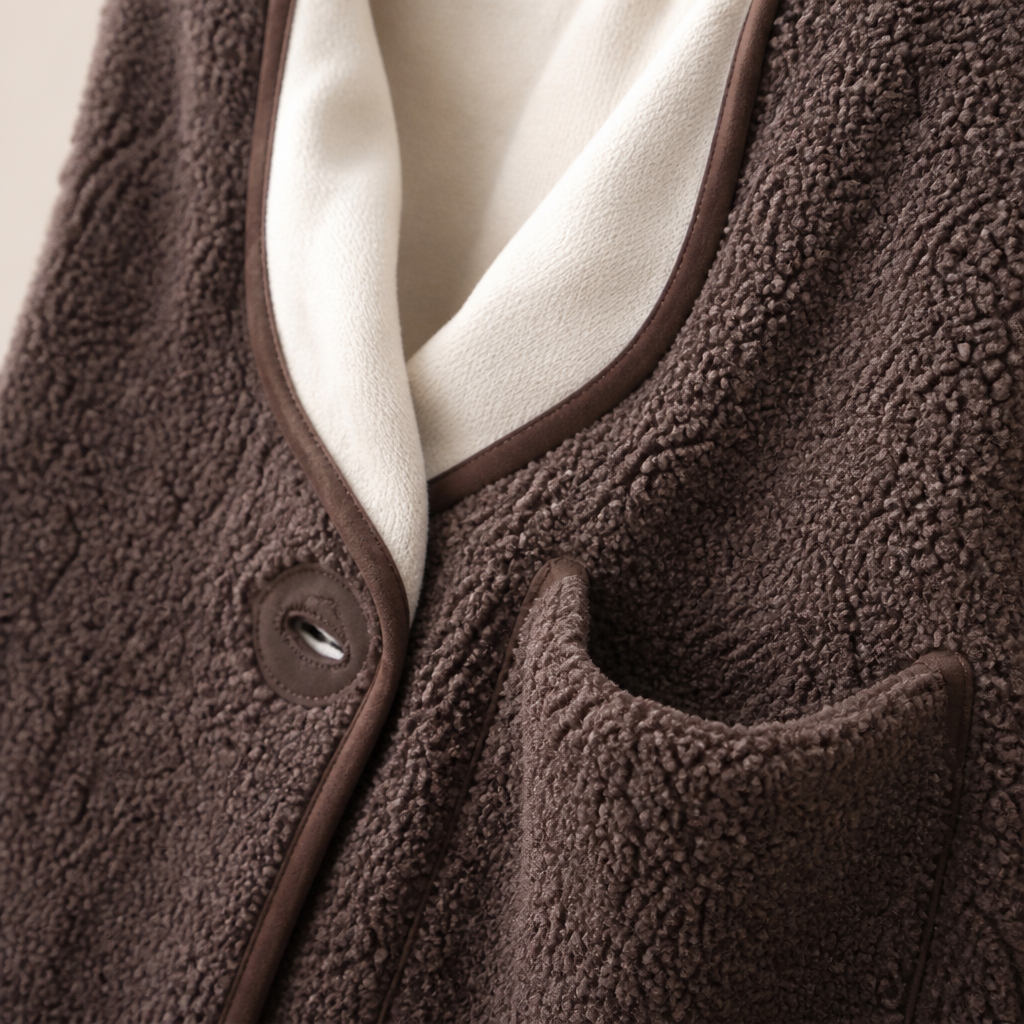 CloudWarm™ – Plush Sherpa Sleeveless Vest with Button Front