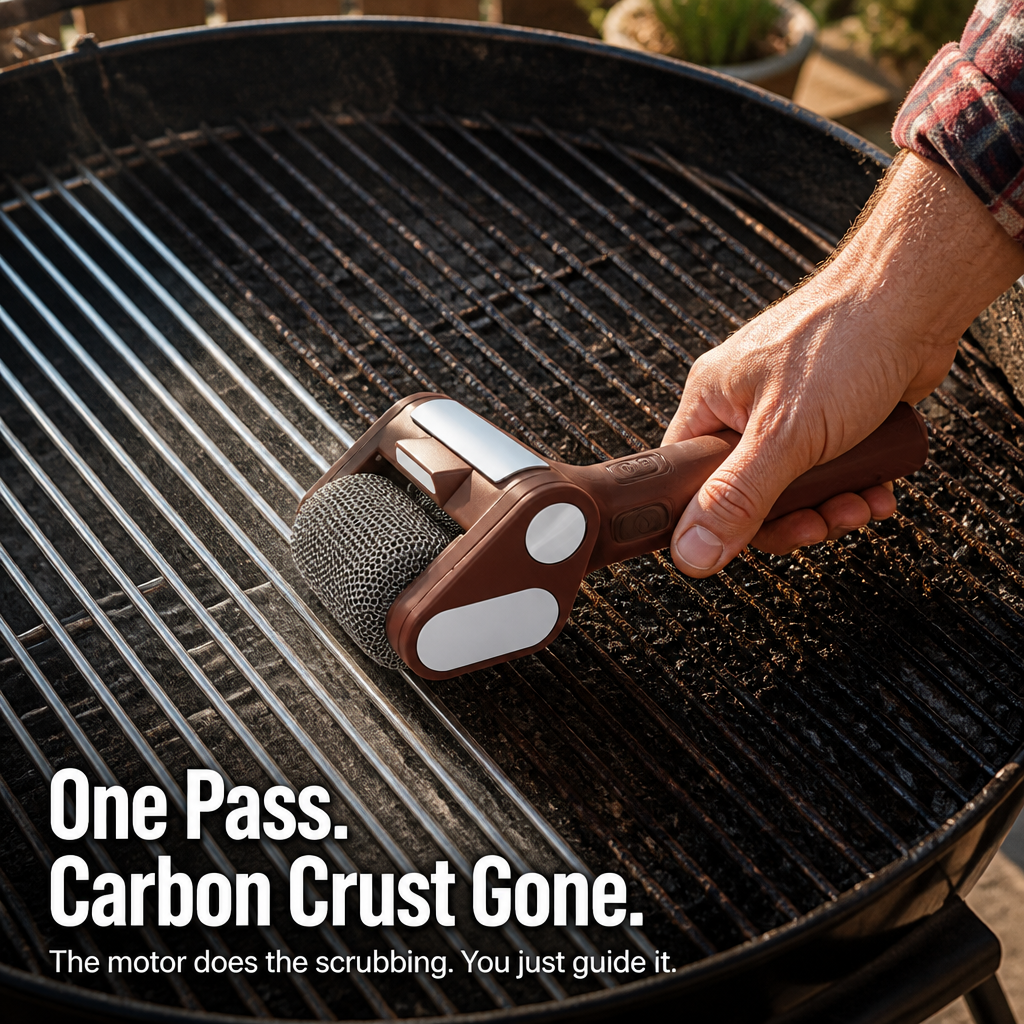GrillGleam™ — Scrape Off Burnt-On Grease in Seconds Without a Single Loose Bristle