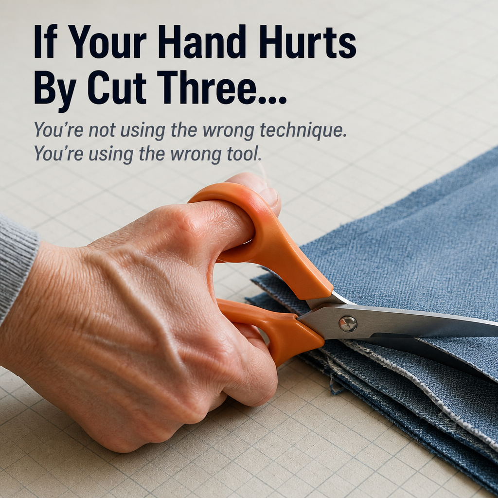 LuminaShear™ — Glide Through Fabric, Leather & Cardboard Without Hand Fatigue