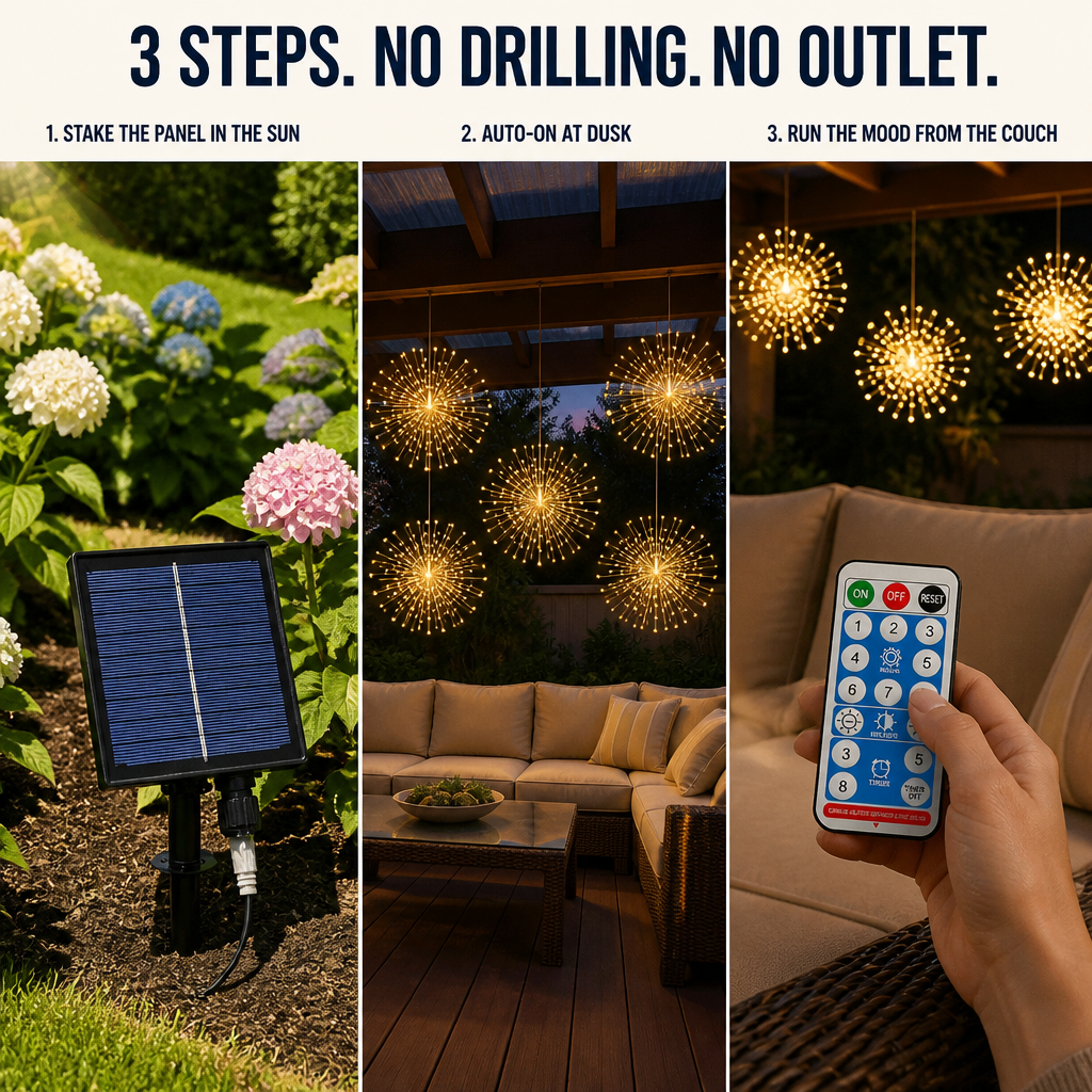 LumaSphere™ — Hang Sparkling Solar Firework Glow Across Any Patio or Garden
