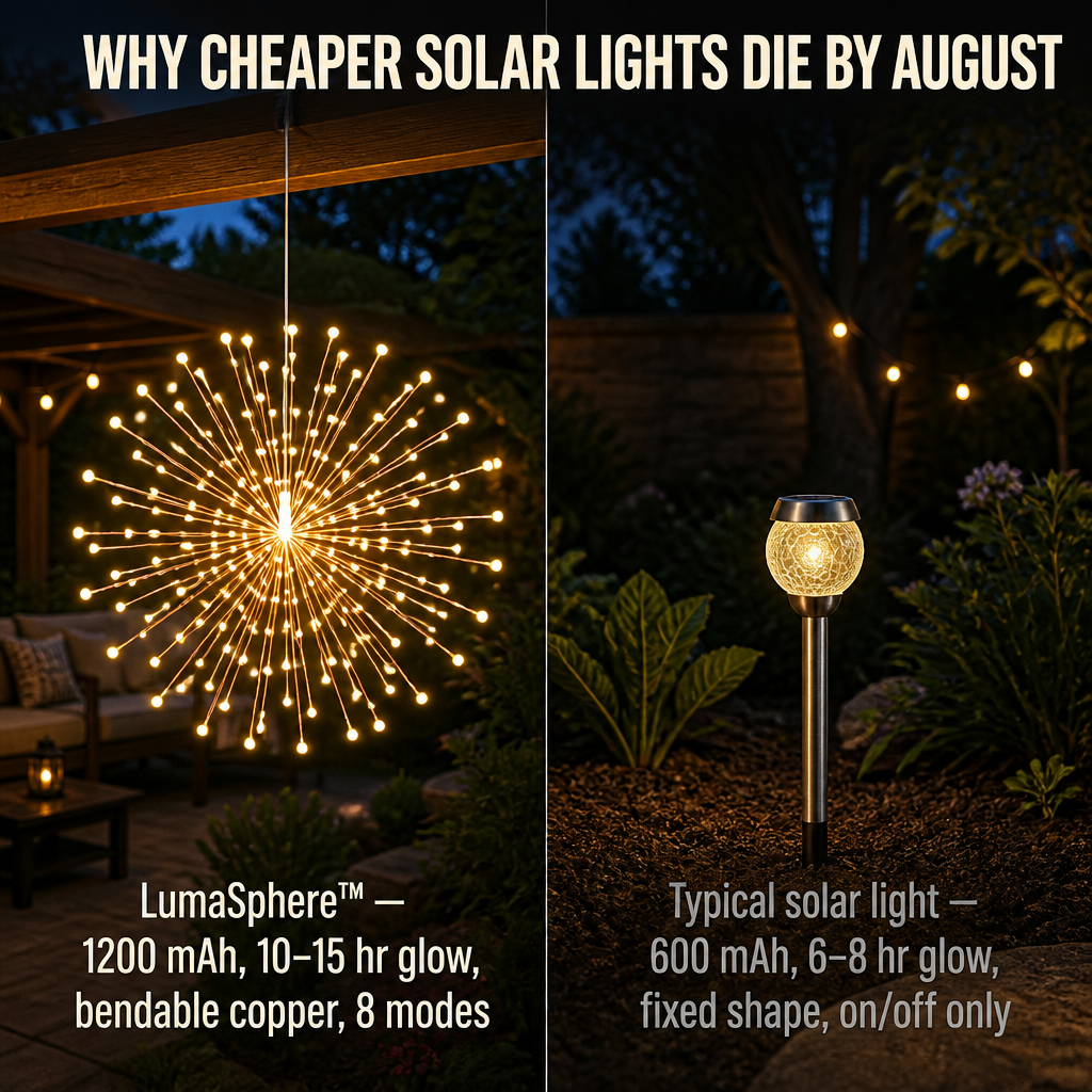 LumaSphere™ — Hang Sparkling Solar Firework Glow Across Any Patio or Garden