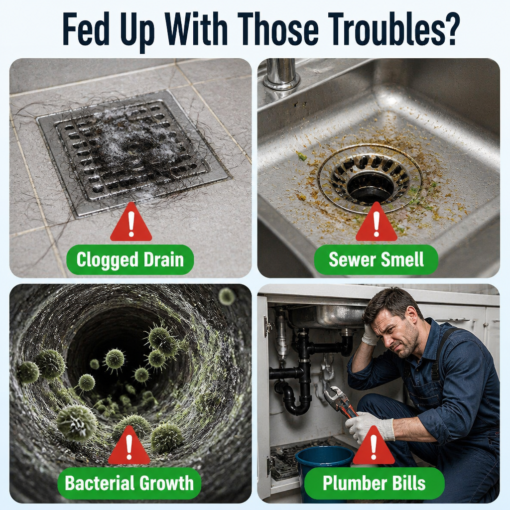 BreezeMaxPro™ — Dissolve Stubborn Drain Clogs and Wipe Out The Rotten Smell