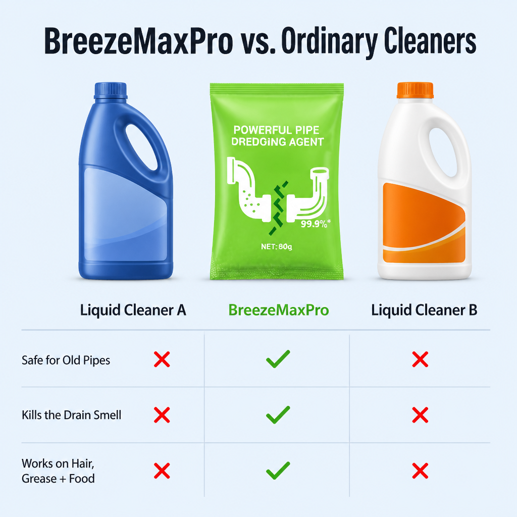 BreezeMaxPro™ — Dissolve Stubborn Drain Clogs and Wipe Out The Rotten Smell